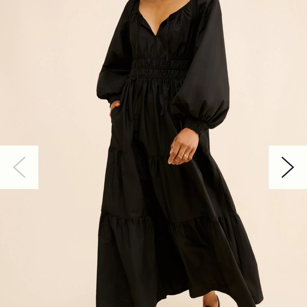 NWT Anthropologie Somerset Maxi Black